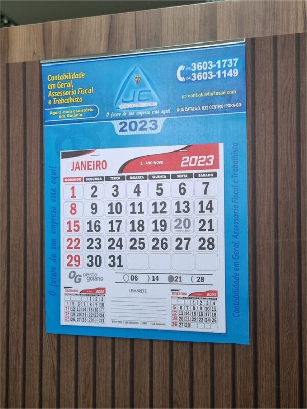 Calendário Bloco com Vareta 27x37cm - cd. 921