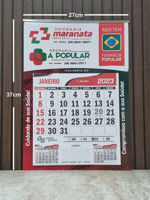 Calendário Bloco com Vareta 27x37cm - cd. 921 - Image 2