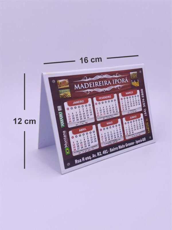 Peça PVC com Dobra + Adesivo - Calendário Casinha de Mesa Cd. 920 - Image 2