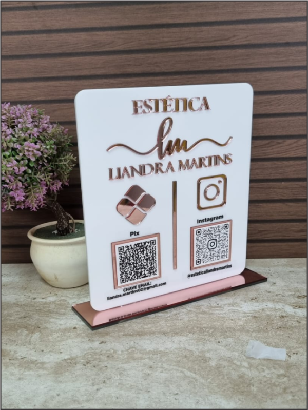 Display Placa PIX/Redes Sociais 02 QR Code